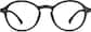 Front view of Round Glasses 2022921 in Black thumbnail