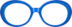 Oval Glasses 2023016 in Blue