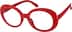 Oval Glasses 2023018 in Red