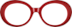 Oval Glasses 2023018 in Red