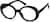 Angle view of Oval Glasses 2023021 in Black thumbnail