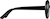 Side view of Oval Glasses 2023021 in Black thumbnail