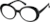 Angle view of Oval Glasses 2023021 in Black thumbnail