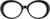 Front view of Oval Glasses 2023021 in Black thumbnail