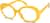 Angle view of Oval Glasses 2023022 in Yellow thumbnail