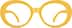 Oval Glasses 2023022 in Yellow