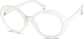 Angle view of Oval Glasses 2023030 in White thumbnail