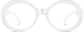 Front view of Oval Glasses 2023030 in White thumbnail