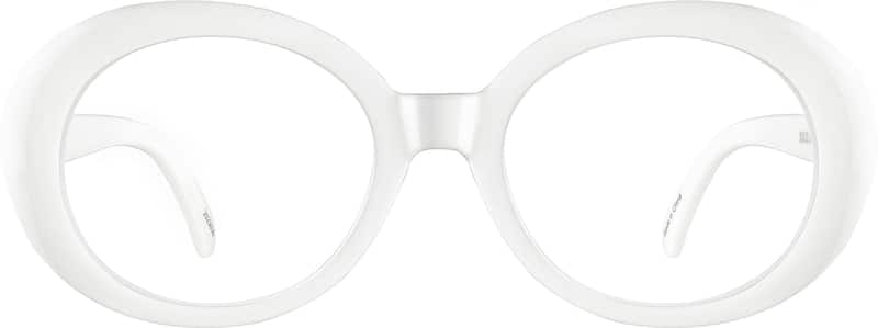 White Oval Glasses