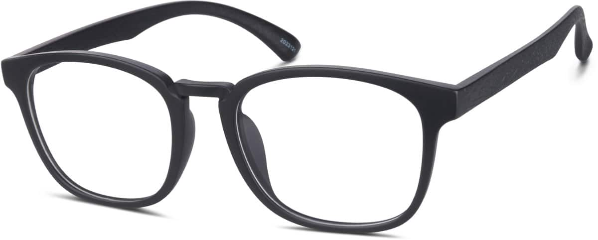 Angle view of Square Glasses 2023121 in Black