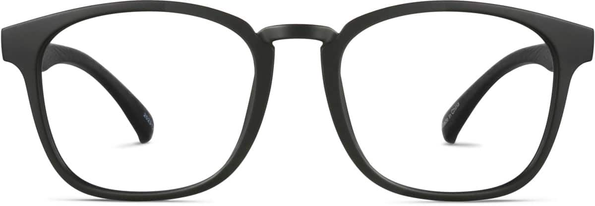 Front view of Square Glasses 2023121 in Black