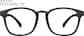 Front view of Square Glasses 2023121 in Black thumbnail