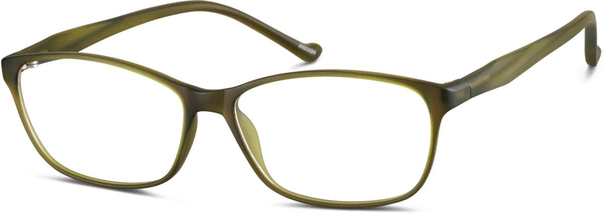 Angle view of Rectangle Glasses 2023324 in Moss