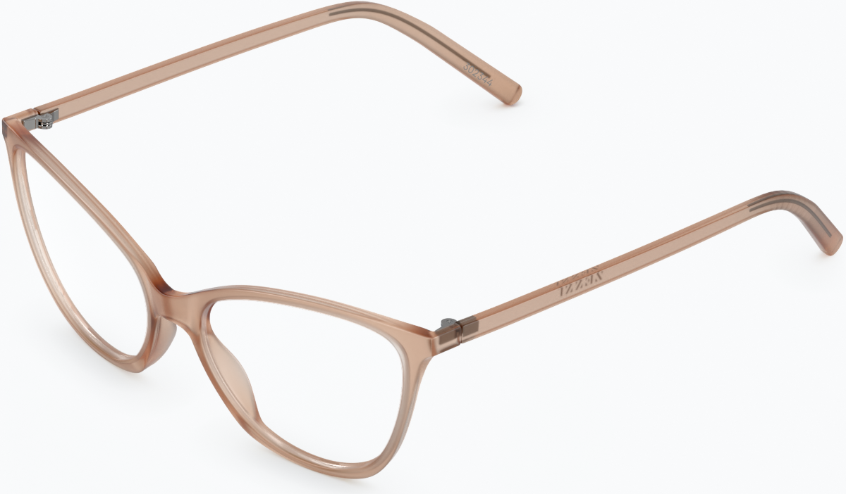 Angle view of Cat-Eye Glasses 2023415 in Cream thumbnail