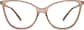 Front view of Cat-Eye Glasses 2023415 in Cream thumbnail