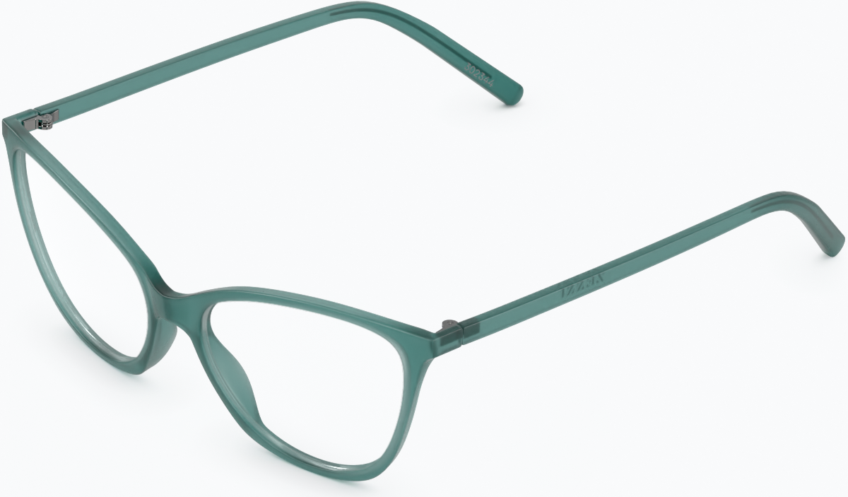 Angle view of Cat-Eye Glasses 2023416 in Green thumbnail