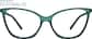 Front view of Cat-Eye Glasses 2023416 in Green thumbnail