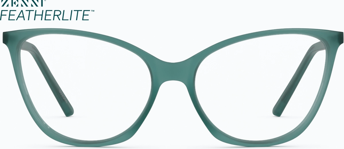 Front view of Cat-Eye Glasses 2023416 in Green thumbnail