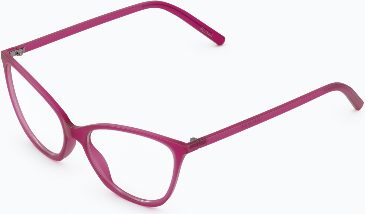 Angle view of Cat-Eye Glasses 2023418 in Pink thumbnail