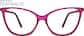 Front view of Cat-Eye Glasses 2023418 in Pink thumbnail