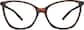 Front view of Cat-Eye Glasses 2023425 in Tortoiseshell thumbnail