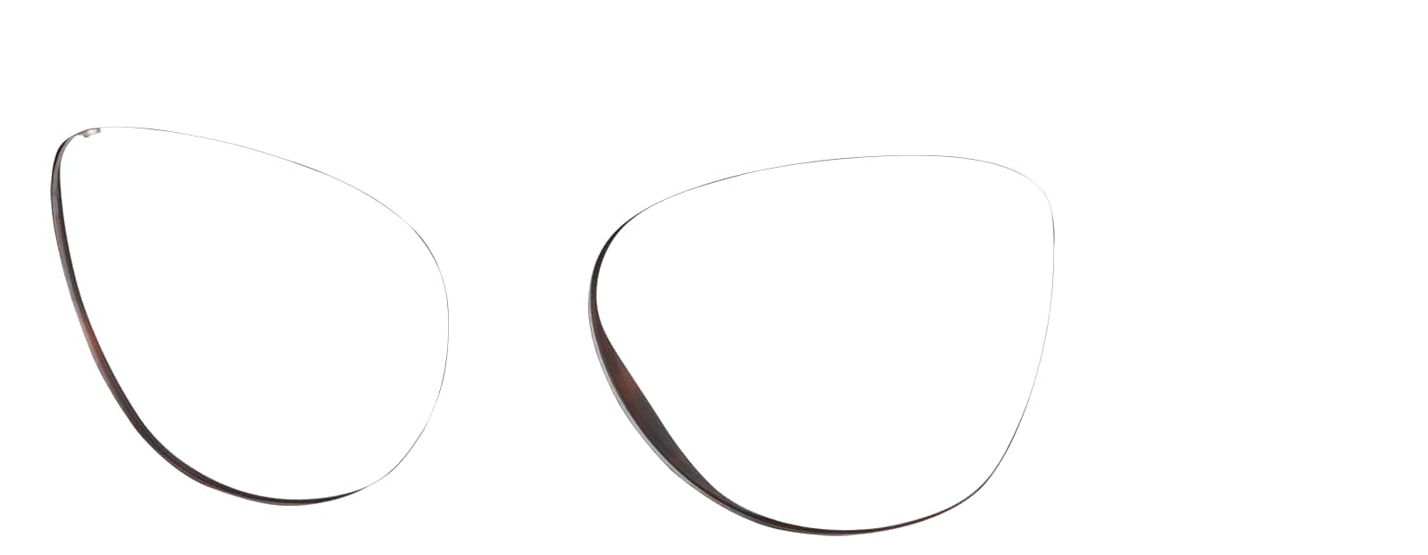 Angle view of Cat-Eye Glasses 2023425 in Tortoiseshell