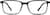 Front view of Rectangle Glasses 2023521 in Black Onyx thumbnail
