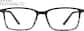 Front view of Rectangle Glasses 2023521 in Black Onyx thumbnail