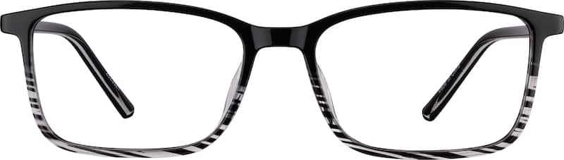 Black Onyx Rectangle Glasses