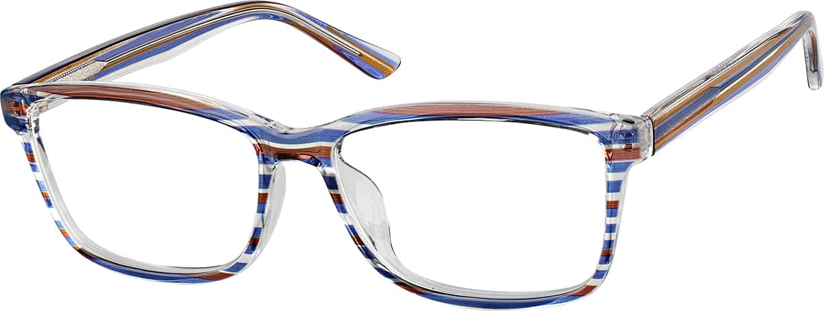 Purple Stripe Rectangle Glasses #2023617 | Zenni Optical