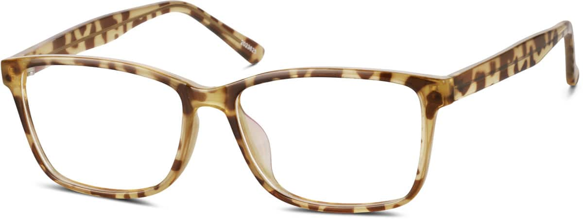 Angle view of Rectangle Glasses 2023625 in Tortoiseshell