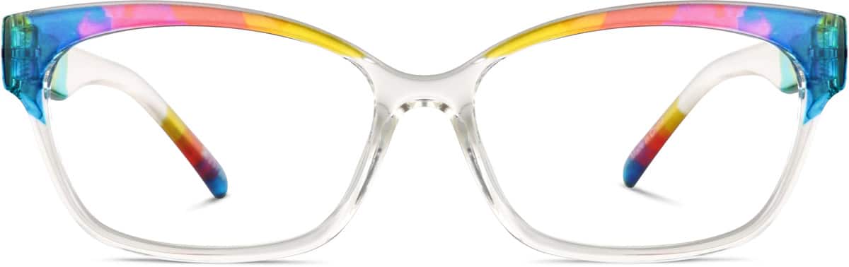 Rainbow Rectangle Glasses #2023729 | Zenni Optical Canada