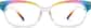 Front view of Rectangle Glasses 2023729 in Rainbow thumbnail