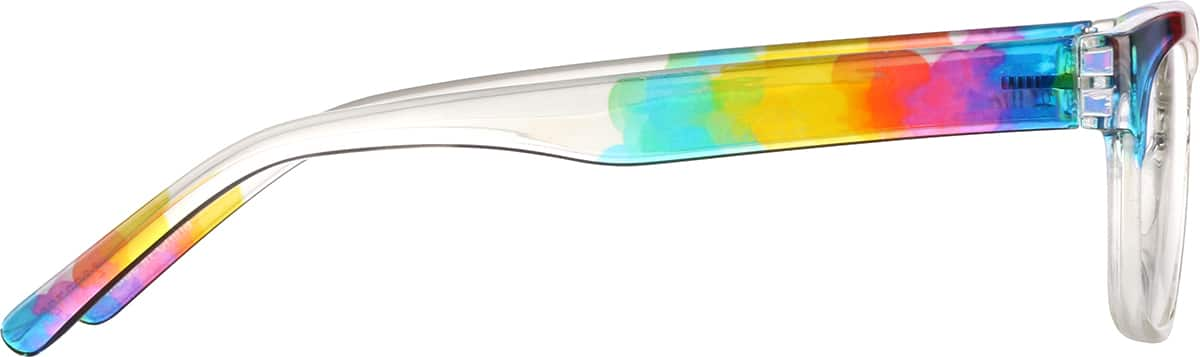 Side view of Rectangle Glasses 2023729 in Rainbow