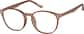 Angle view of Round Glasses 2023815 in Brown thumbnail