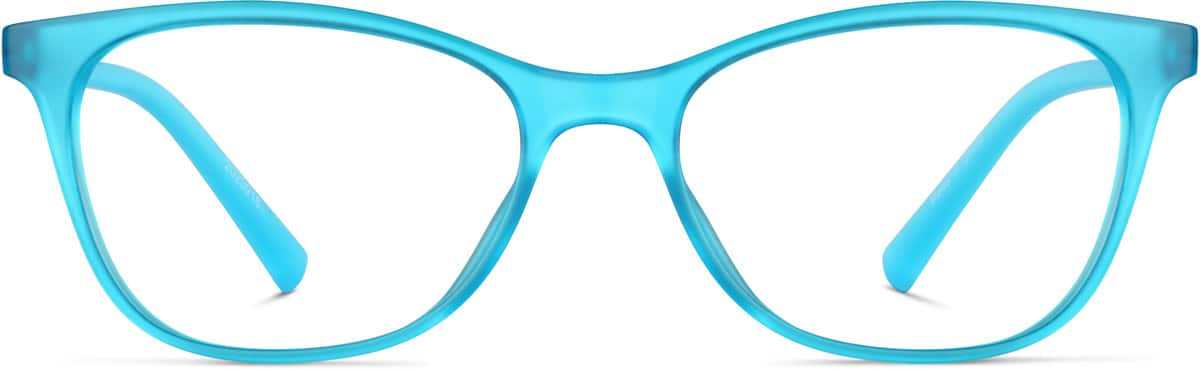 Front view of Rectangle Glasses 2023916 in Turquoise Blue