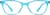 Front view of Cat-Eye Glasses 2023916 in Turquoise Blue thumbnail