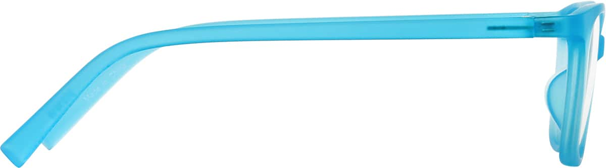 Side view of Rectangle Glasses 2023916 in Turquoise Blue