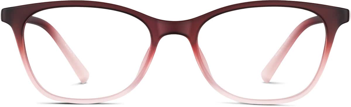 Wine/Rose Ombre Rectangle Glasses #2023918 | Zenni Optical