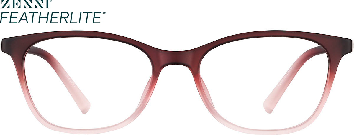 Wine/Rose Ombre Cat-Eye Glasses