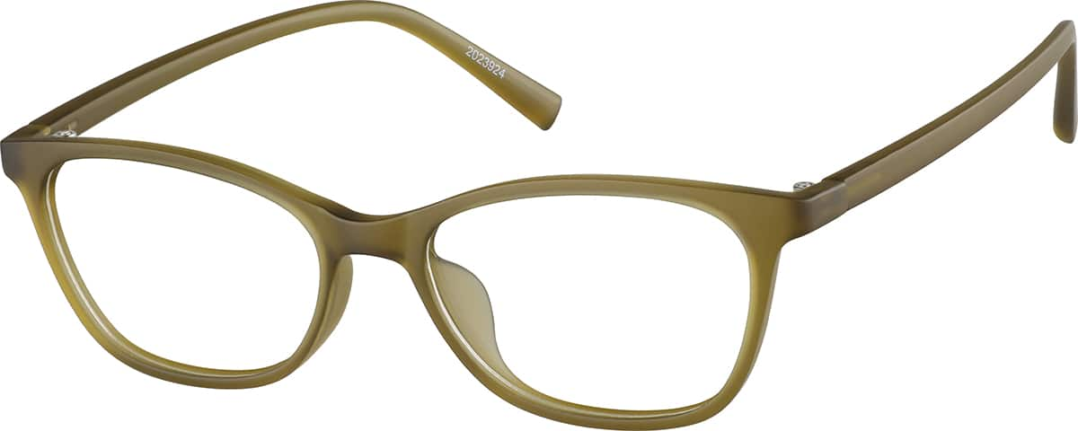 Angle view of Rectangle Glasses 2023924 in Dark Olive