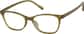 Angle view of Cat-Eye Glasses 2023924 in Dark Olive thumbnail