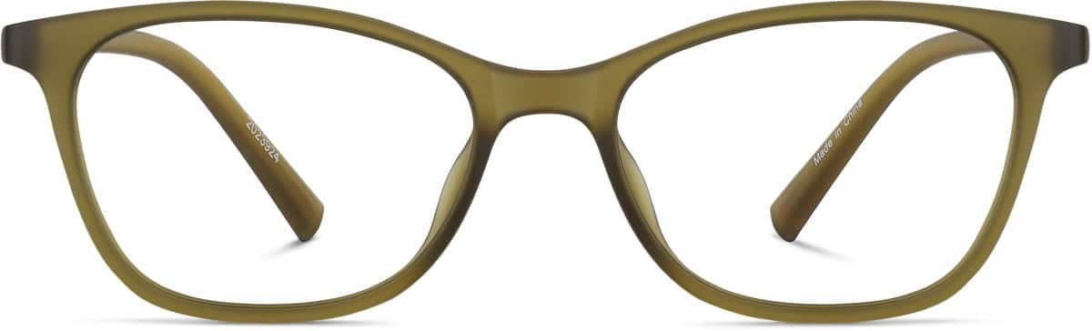 Front view of Rectangle Glasses 2023924 in Dark Olive