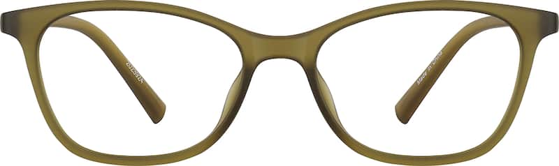 Dark Olive  Rectangle Glasses