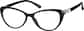 Angle view of Cat-Eye Glasses 2024221 in Black thumbnail