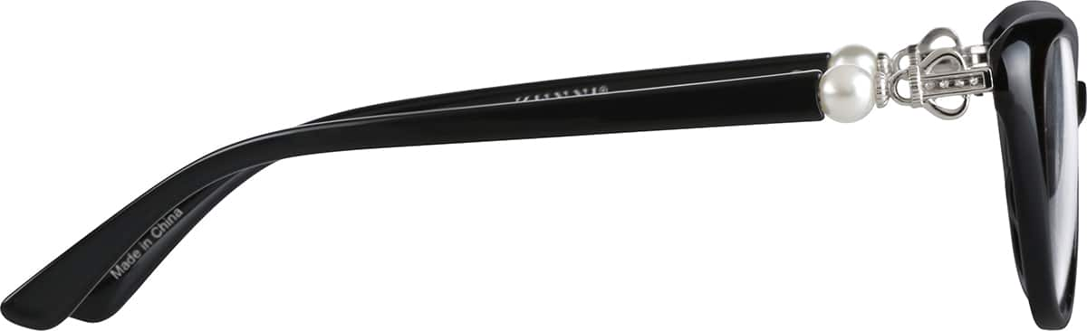 Side view of Cat-Eye Glasses 2024221 in Black