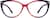 Front view of Cat-Eye Glasses 2024417 in Red thumbnail