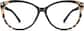 Front view of Cat-Eye Glasses 2024421 in Black thumbnail