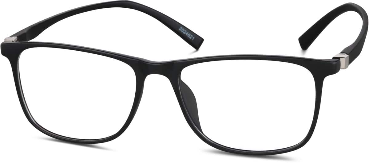 Angle view of Square Glasses 2024621 in Black