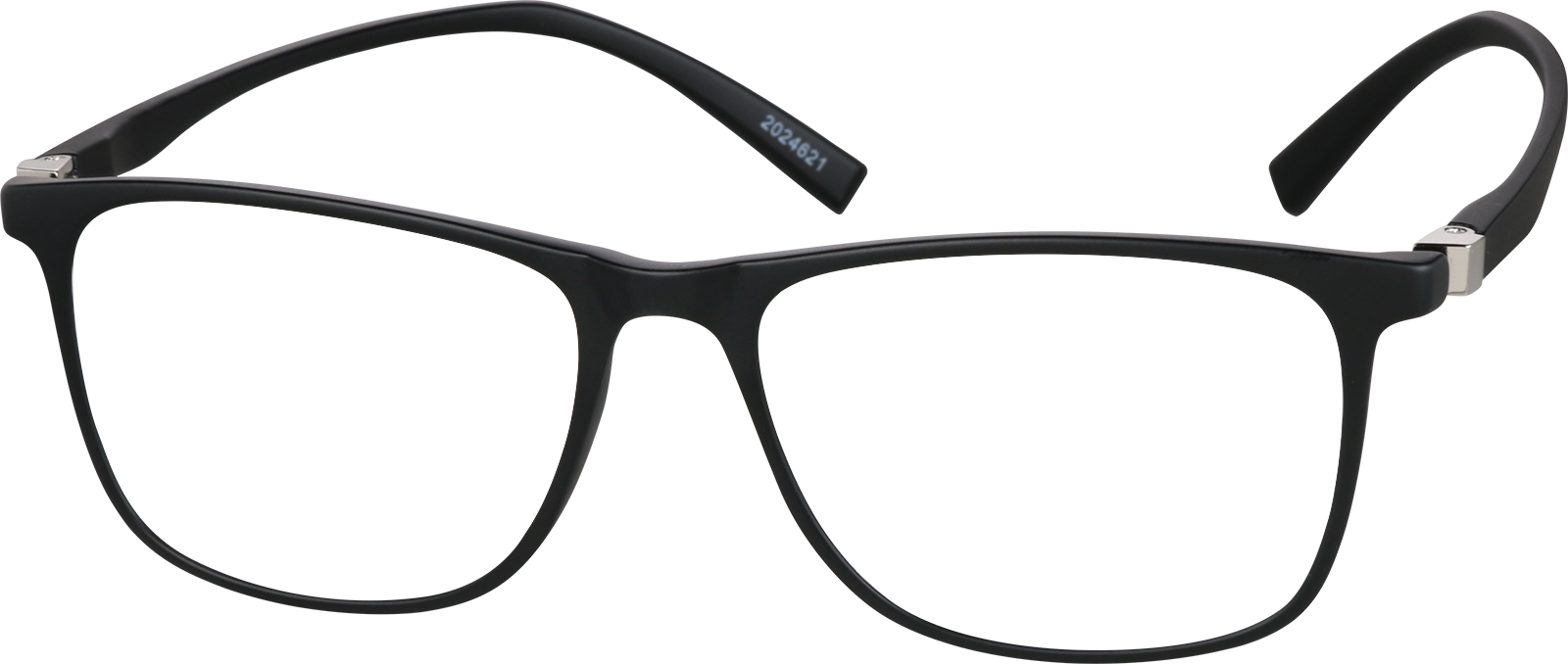 Angle view of Square Glasses 2024621 in Black